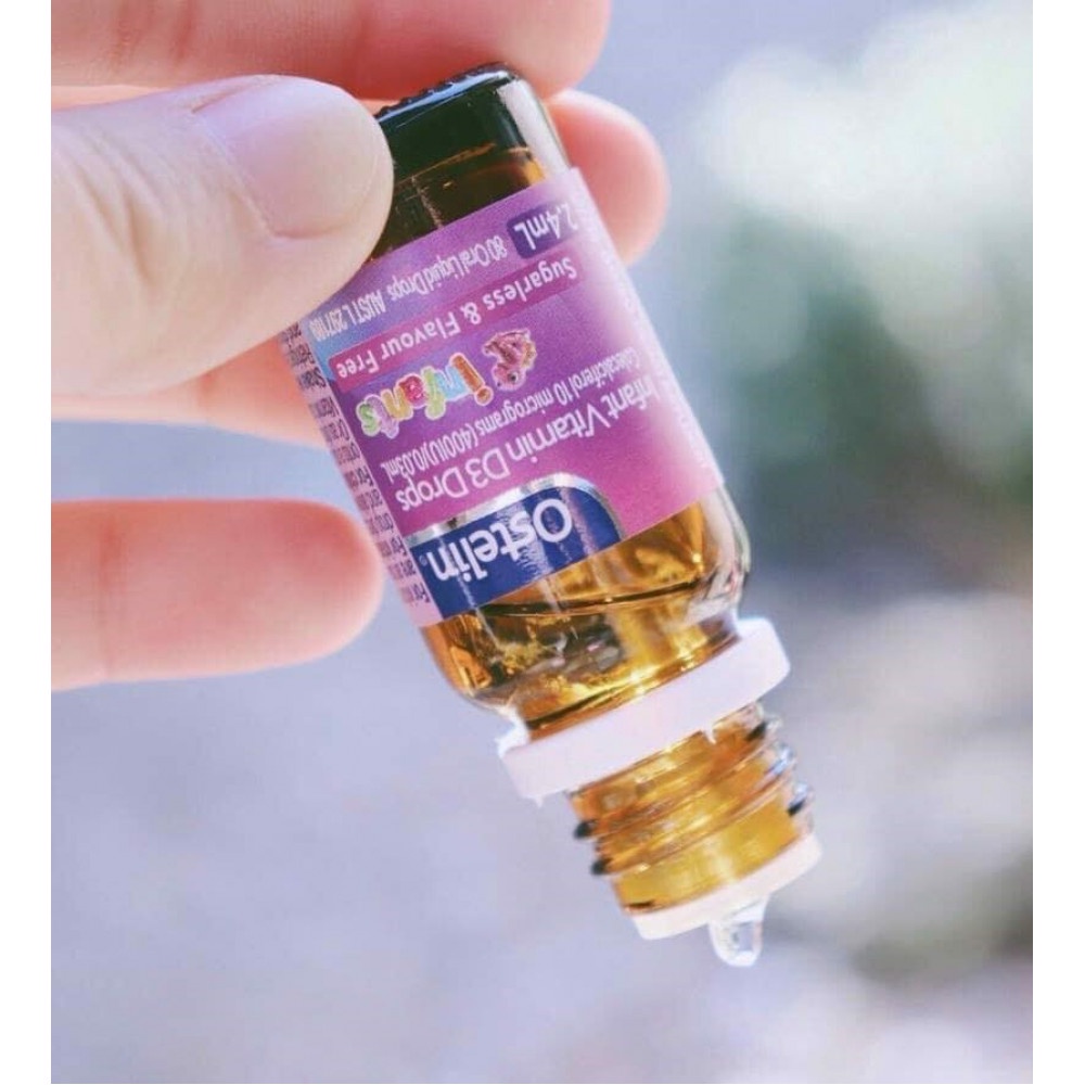 [Hàng chuẩn Úc] Vitamin D dạng nhỏ giọt dành cho bé từ sơ sinh Ostelin infant vitamin d3 drops 2.4ml bổ sung vitamin d3