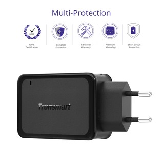 Adapter sạc Tronsmart 36W 2 cổng QC 3.0 W2TF