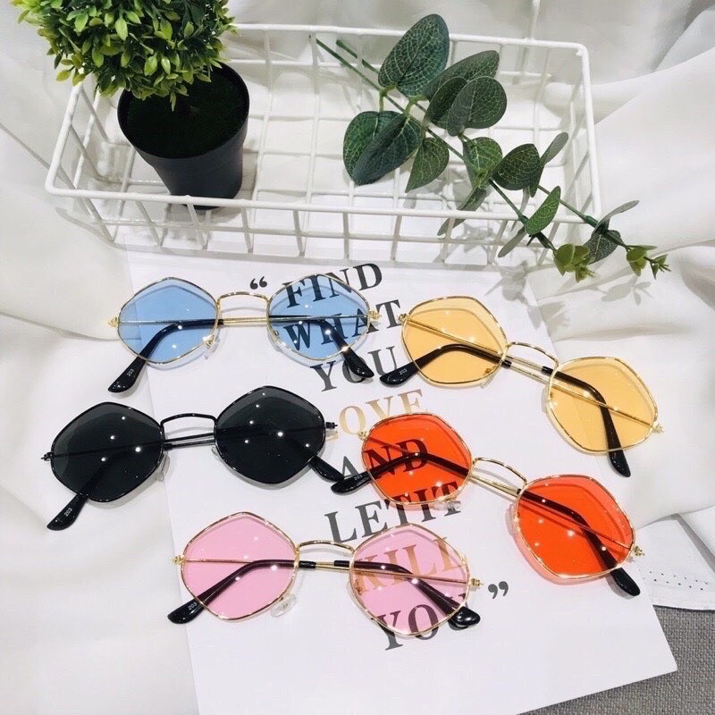 Kính mát nam nữ  chống UV400, thiết kế mắt vuông dễ đeo, màu sắc thời trang