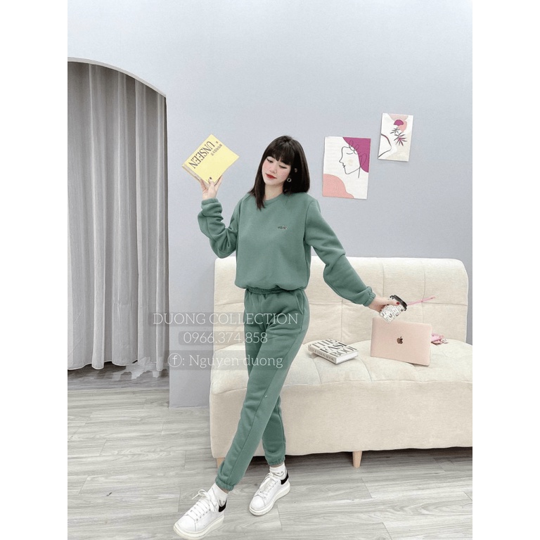 Sét Bộ 2 Món Thu Đông Mặc Nhà, Đi Chơi Chất Nỉ Mềm Mặc Đẹp Thoải Mái [NEW UNISEX]