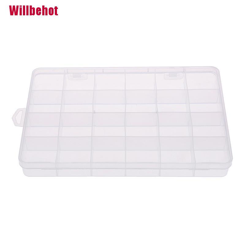 Hộp Nhựa 24 Ngăn Đựng Trang Sức Tiện Dụng