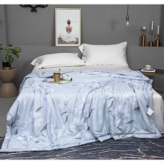 Vỏ chăn hè thu hoa xanh 2m*2m2 vải tencel