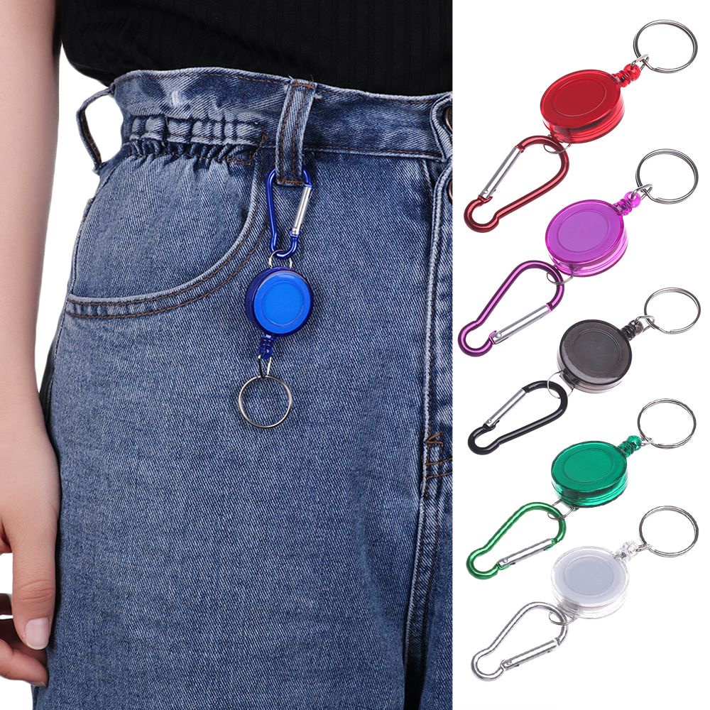 Móc Khóa Có Dây Kéo Di Động Có Thể Thu Gọn Với Bảng Tên/Thẻ ID/Móc Khóa Có Thể Thu Gọn Tiện Lợi