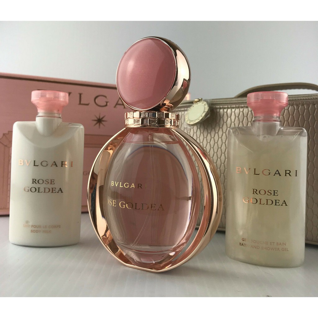 Set 3 Sản Phẩm Nước Hoa Nữ Bvlgari Rose Goldea 75ml-75ml-90ml Kèm Túi Vàng Gold Sang Trọng - Thương Gia Trading