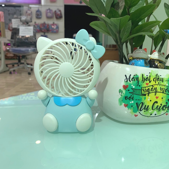 Quạt cầm tay để bàn mini DianDi 01 thiết kế dễ thương sạc usb tích điện