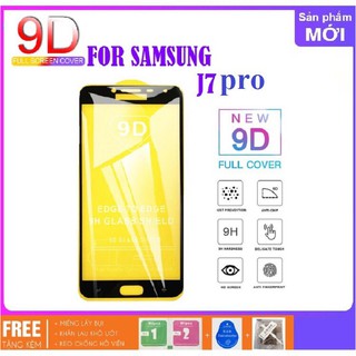 Kính cường lực Full phủ màn hình 9D Samsung Galaxy J7 Prime Tặng Phụ Kiện Dán