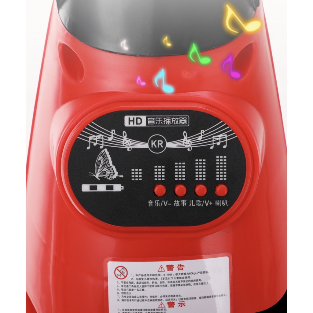 Xe điện xoay 360 độ có điều khiển từ xa - xe đạp ga cho bé