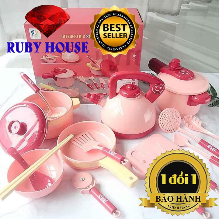 Bộ đồ chơi nấu ăn Hot 2020, đồ chơi trẻ em nấu ăn 36 chi tiết- Ruby House