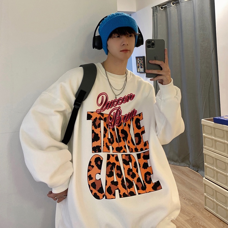 Áo Nỉ Tay Dài Cổ Tròn In Chữ Thời Trang Dành Cho Nam Size M-3XL