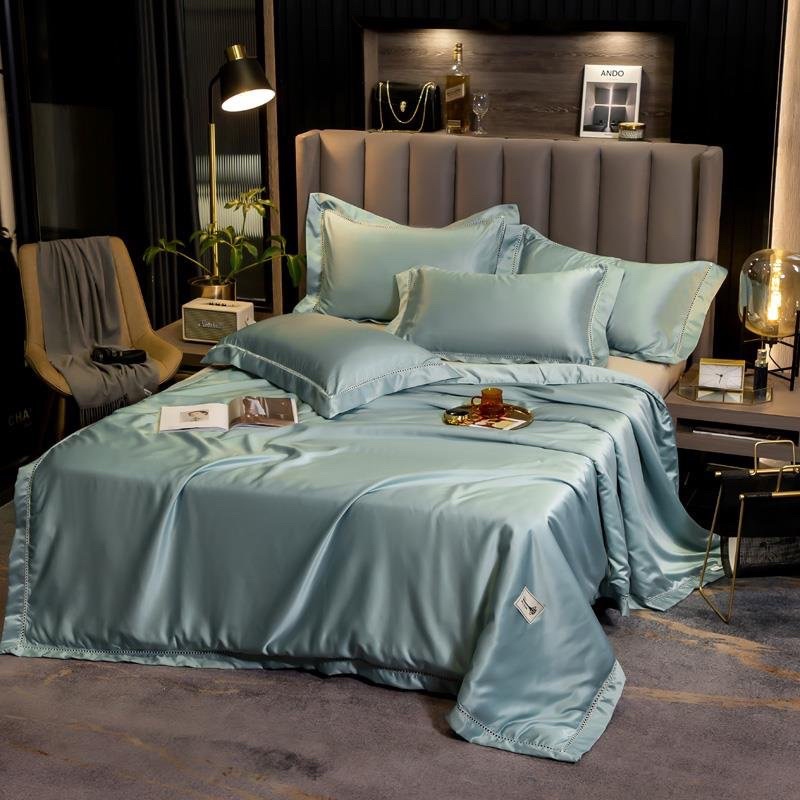 Bộ phi lụa Luxury chăn trần mềm mại mát rượi thoáng mát,bộ 4 món phi lụa luxury chăn trần mềm mại