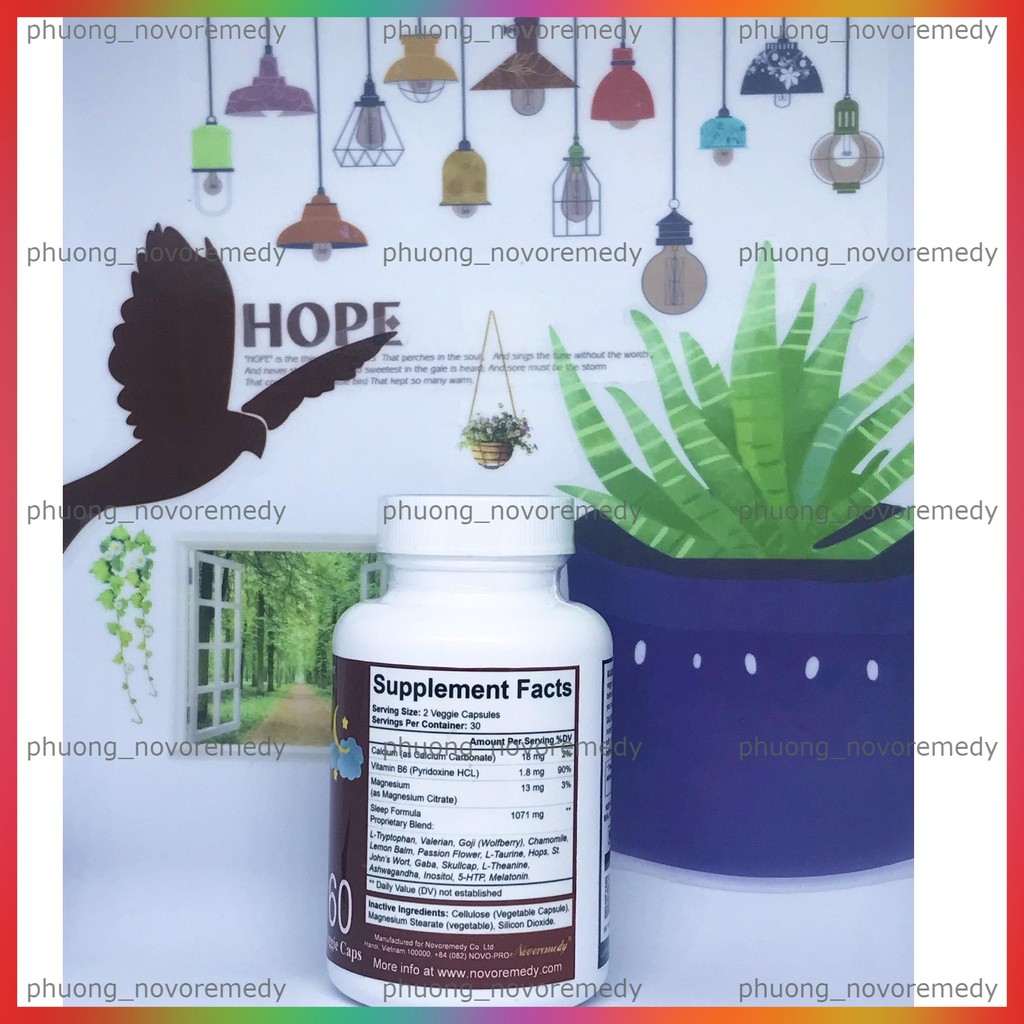Viên Uống Hỗ Trợ Giấc Ngủ NOVOSLEEP hộp 60 viên Nhập Khẩu Chính Ngạch Hoa Kỳ