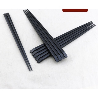 Bộ 10 đôi đũa kiểu nhật đen móng tay melamine chịu nhiệt