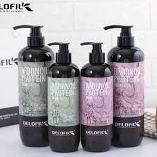 Dầu gội dầu xả dưỡng ẩm phục hồi delofil-mềm mượt chống gàu arganoil protein 800ml