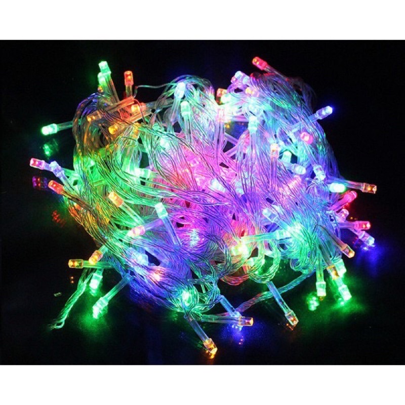Dây đèn led trang trí noel ngoài trời dài 4m 8m 10m bóng có hộp chỉnh chóp