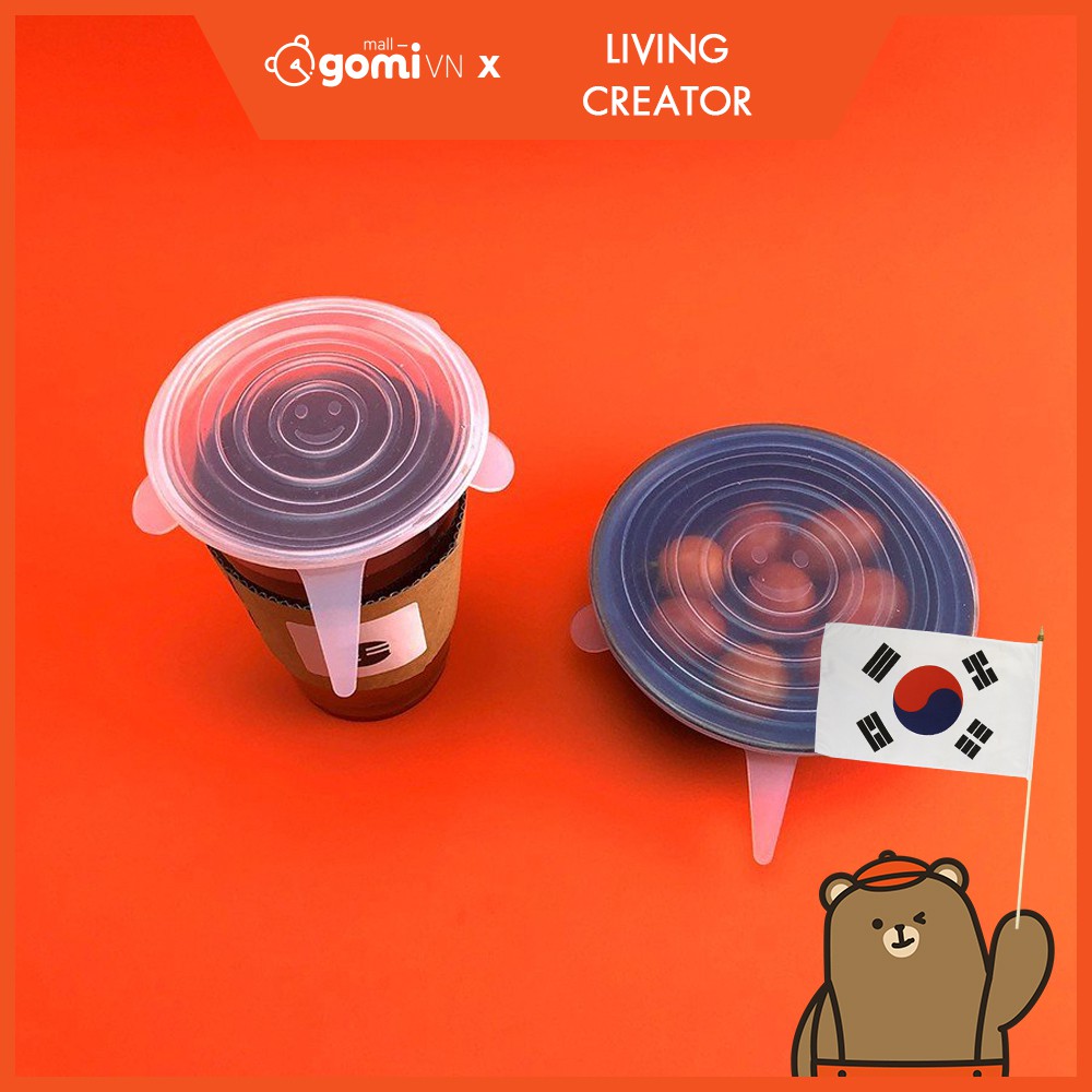 Set 6 Nắp Đậy Silicone An Toàn Đa Năng LIVING CREATOR Silicone GomiMall