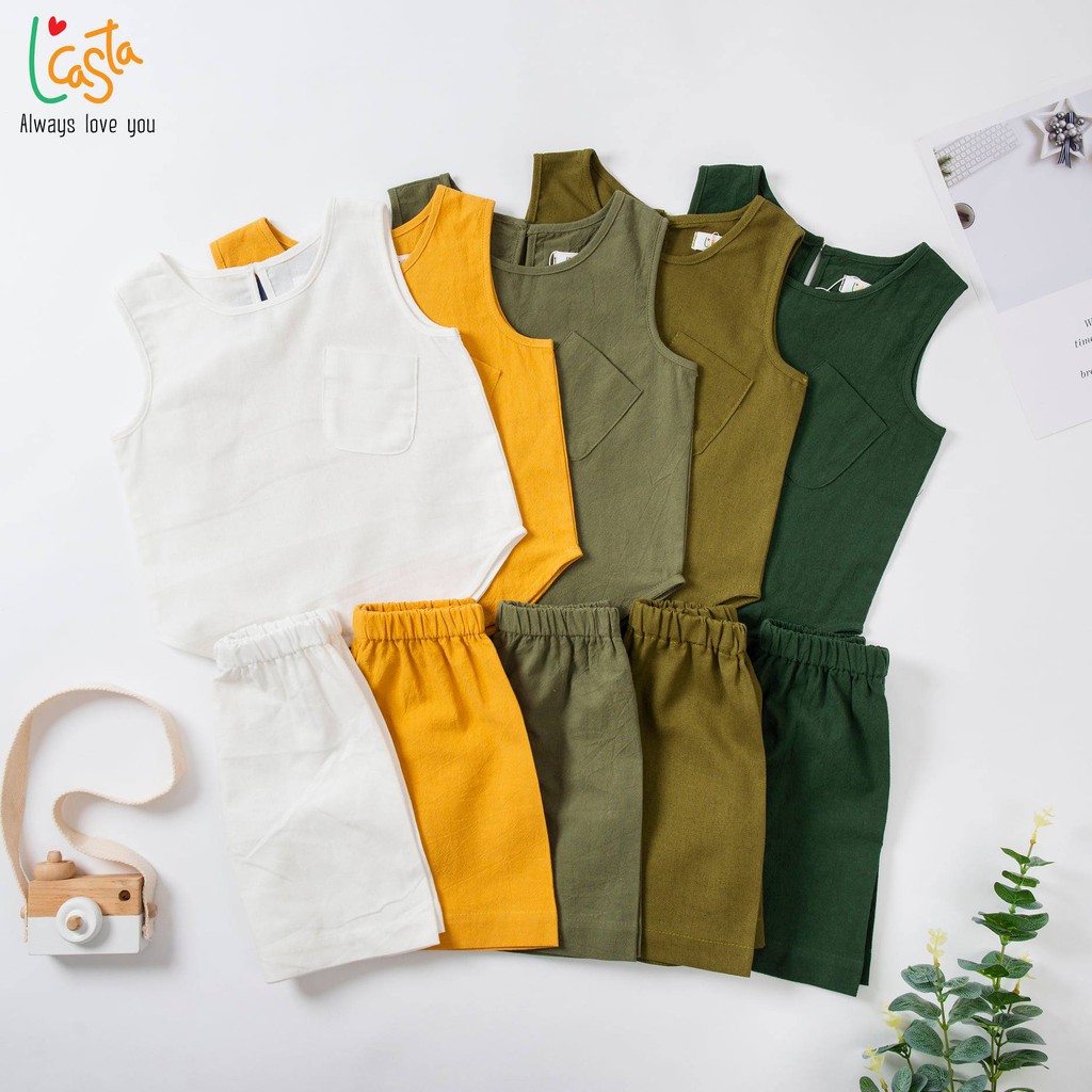 Quần short bé trai linen hàn quốc từ 1y đến 6y L'Casta