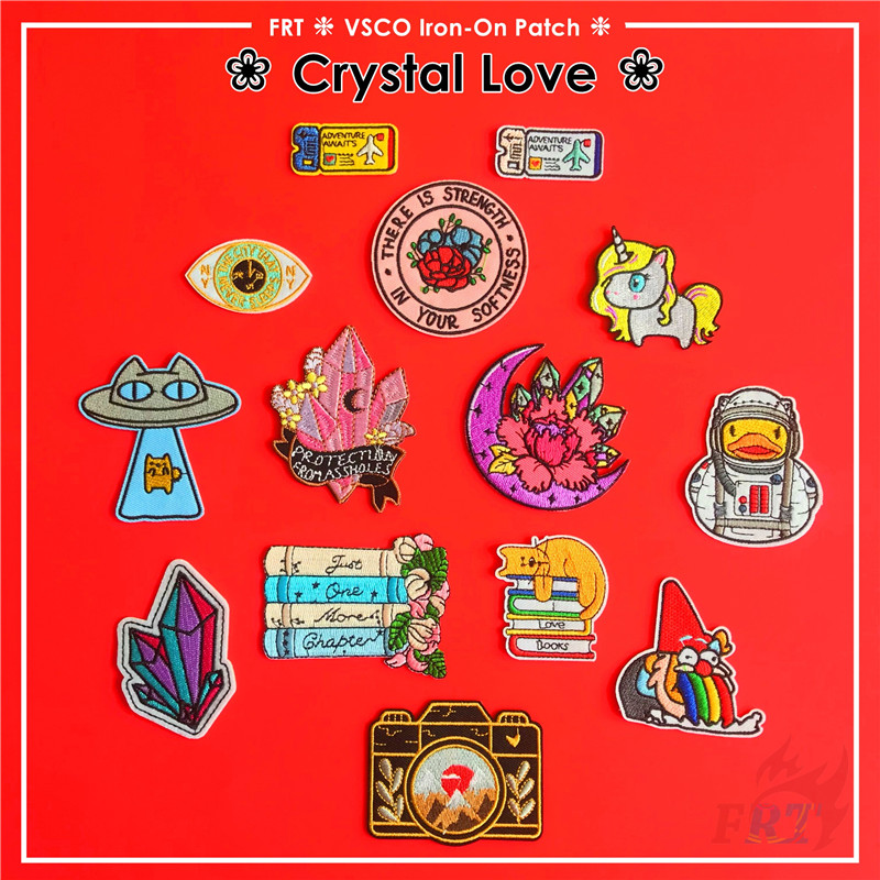 1 miếng vá phong cách ngựa một sừng/hoa/ cầu vồng xinh xắn trang trí quần áo