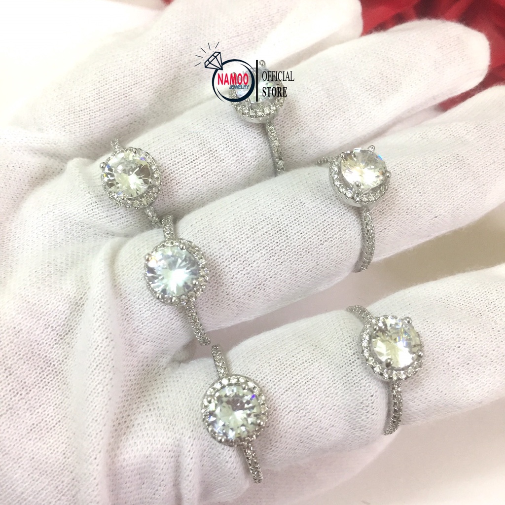 Nhẫn Bạc Mạ Đính Đá Nữ N026 Namoo Jewelry