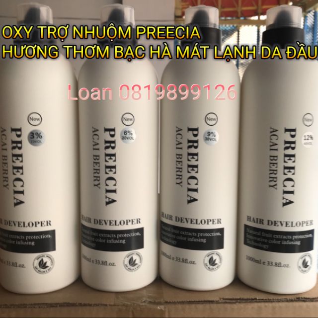 OXY TRỢ NHUỘM HƯƠNG THƠM BẠC HÀ MÁT LẠNH DA ĐẦU PREECIA 1000ml