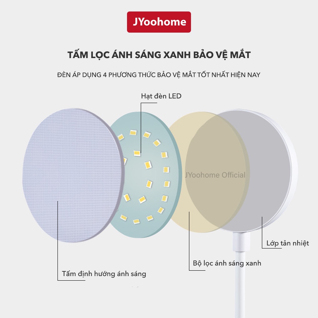 Đèn Học, Đèn Bàn Học Chống Cận Thị Bảo Vệ Mắt, Cảm Ứng 3 Chế Độ Ánh Sáng - Đèn Học Để Bàn LED Đọc Sách, Làm Việc