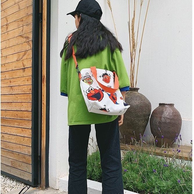 Túi xách ENVIROSAX canvas cỡ lớn in họa tiết hoạt hình cho học sinh