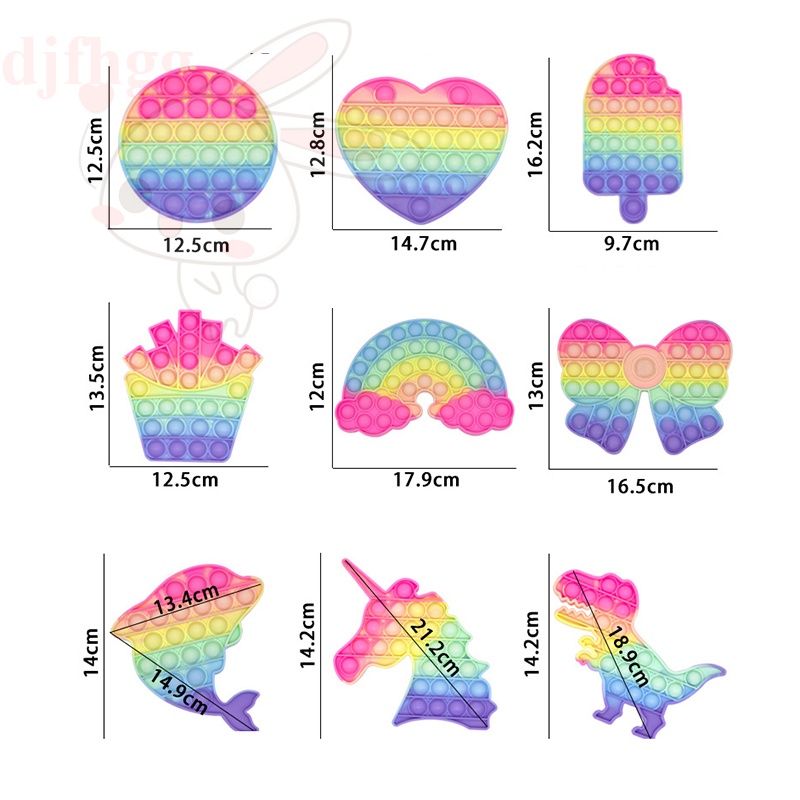 【Giao hàng nhanh】giá rẻ nhất pop it fidget khổng lồ toy Đồ chơi ấn bong bóng màu cầu vồng vui nhộn Giúp Giảm Căng Thẳng Hiệu Quả / Đồ Chơi Bóp Bóng / Hình tròn Màu sắc cầu vồng