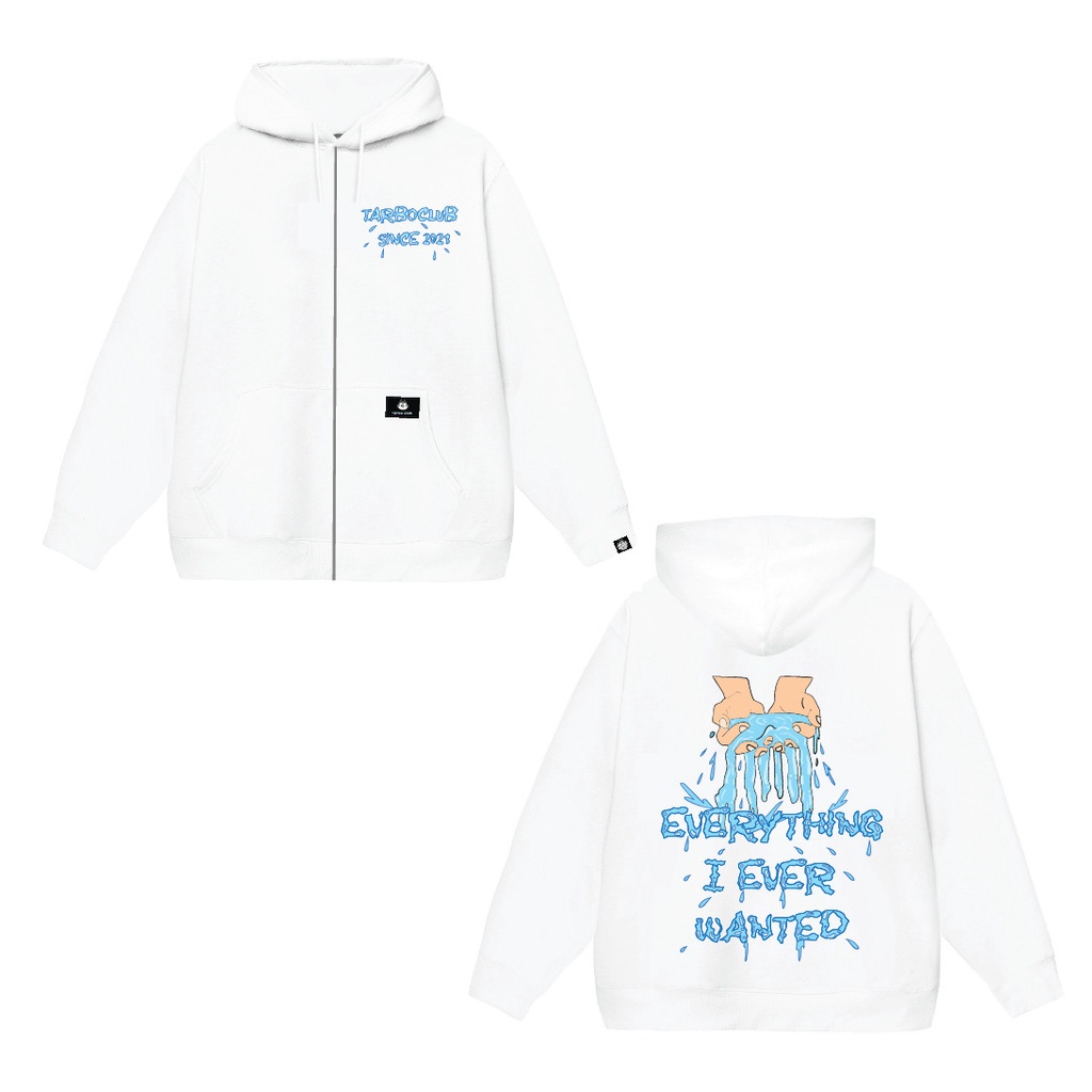 ÁO KHOÁC NỈ TARBO.CLUB - HOODEI ZIP WATER NAM NỮ - Nỉ LOCAL BRAND