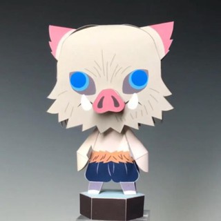 Mô hình giấy anime [Demon slayer/Kimetsu no Yaiba] chibi Hashibira Inosuke