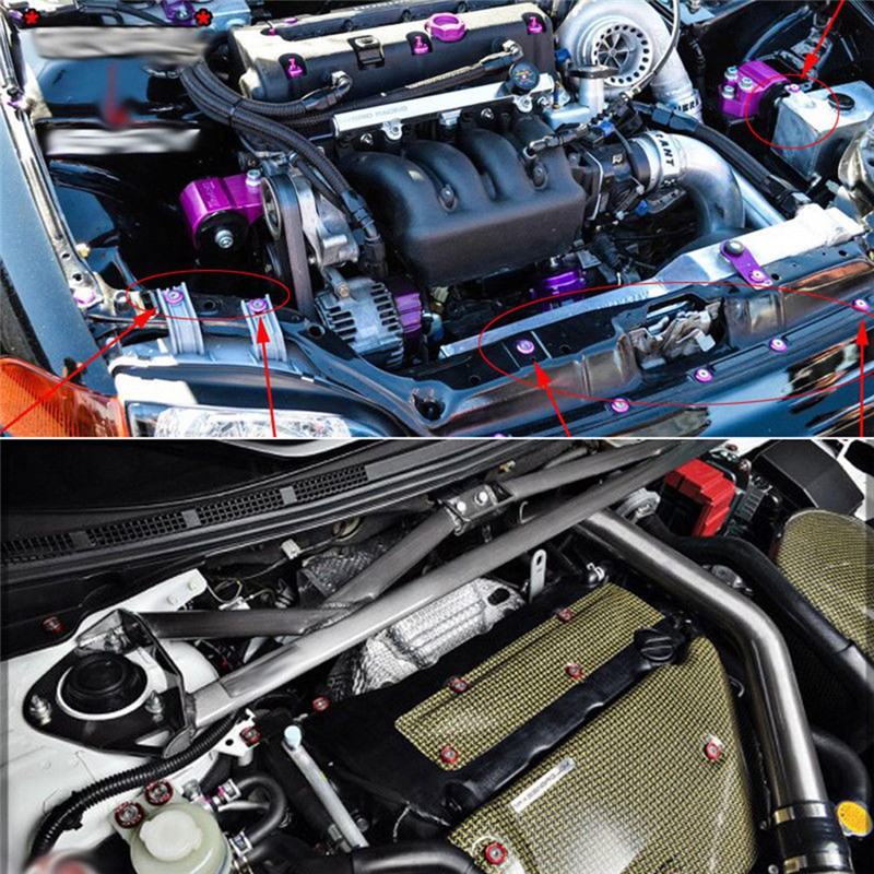 Bộ 10 ốc vít gắn biển số miếng cản cho xe hơi