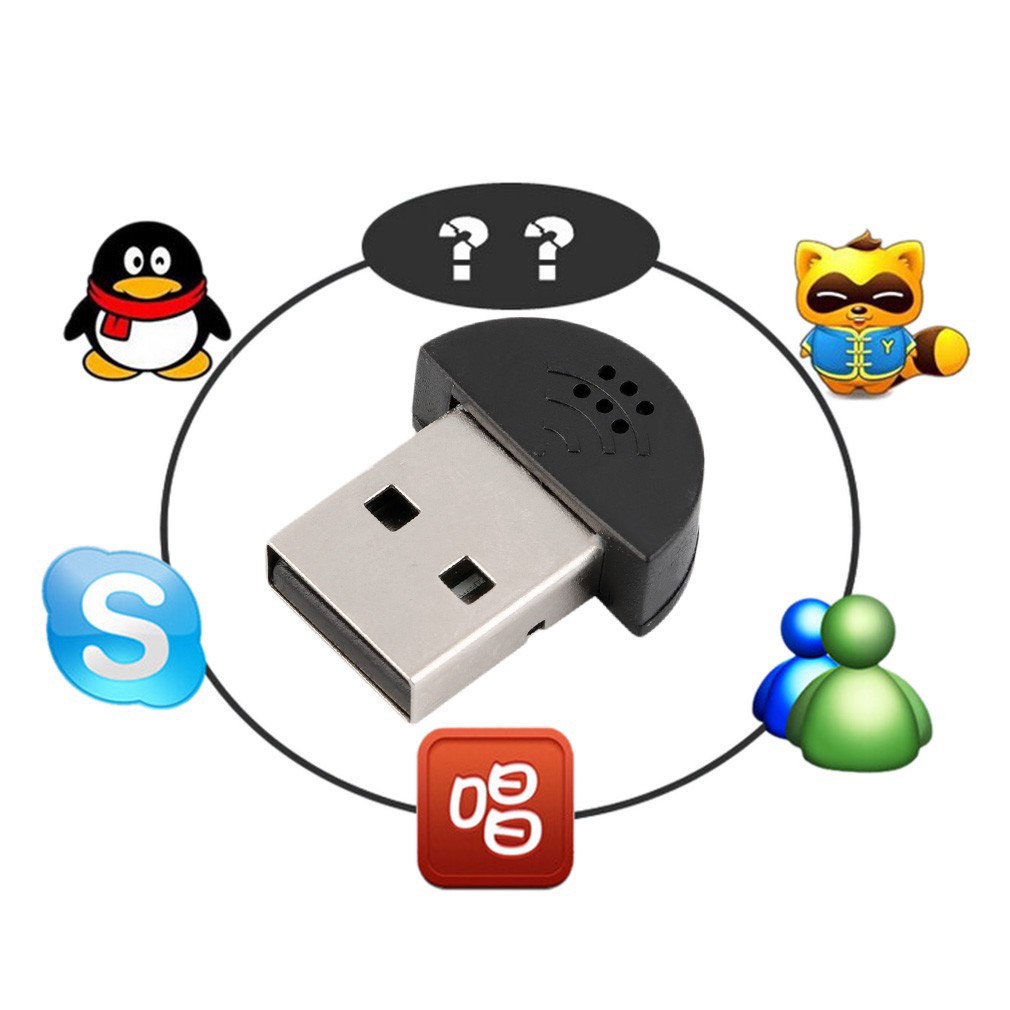 Micro USB 2.0 mini nhận dạng giọng nói sử dụng Skype/MSN/VOIP cho máy tính bàn và laptop