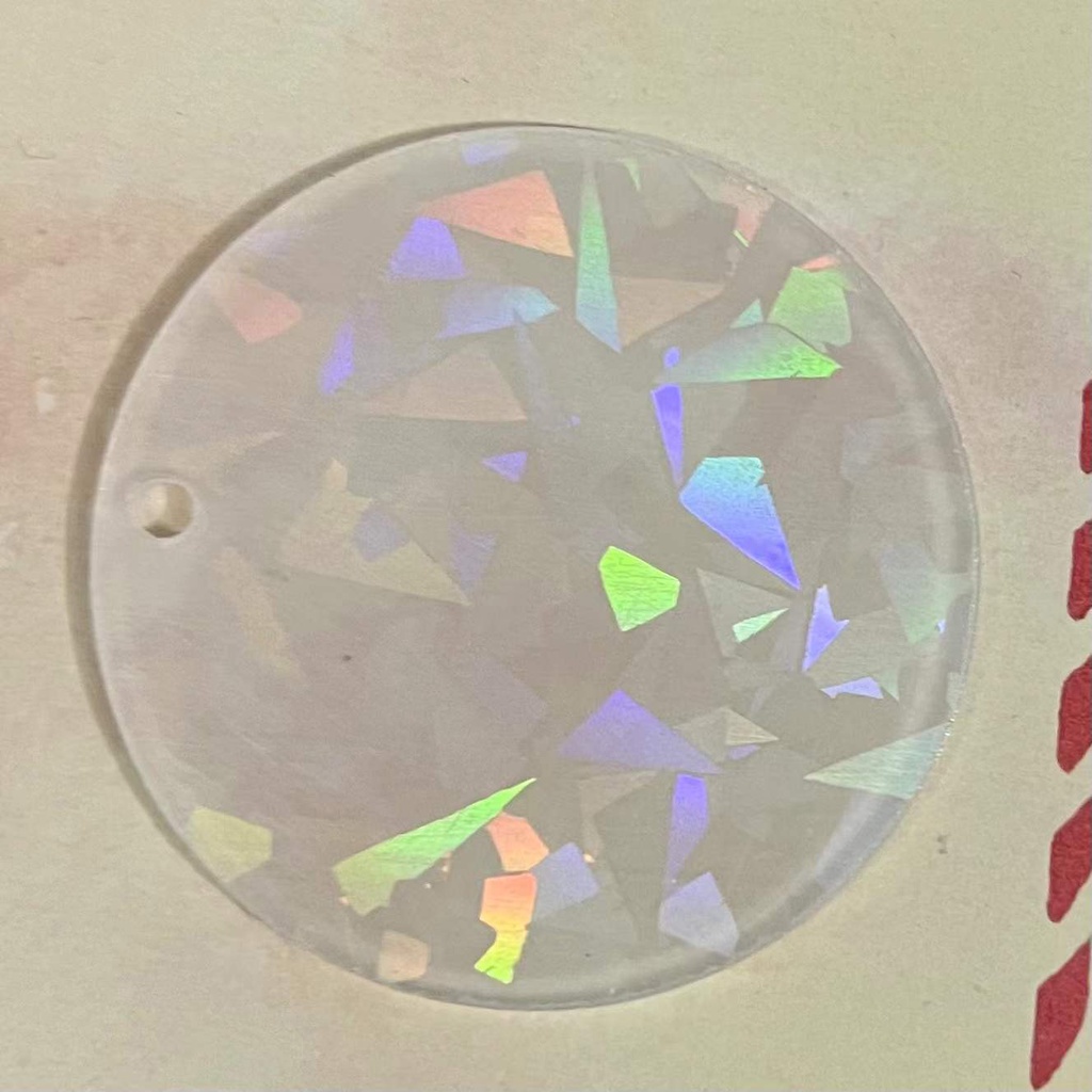 Móc Khóa Hình Đĩa Hút Cuckoo Bằng Acrylic Laser Đầy Màu Sắc Mới