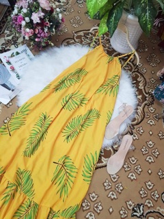 ĐẦM MAXI CỔ YẾM LỤA HOA