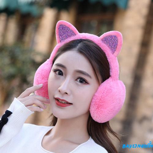 Băng đô chụp tai hình tai dễ thương giữ ấm cho nữ