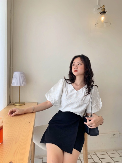 Quần váy Chữ A Dating Skirt LUCETFASHION, chân váy ngắn