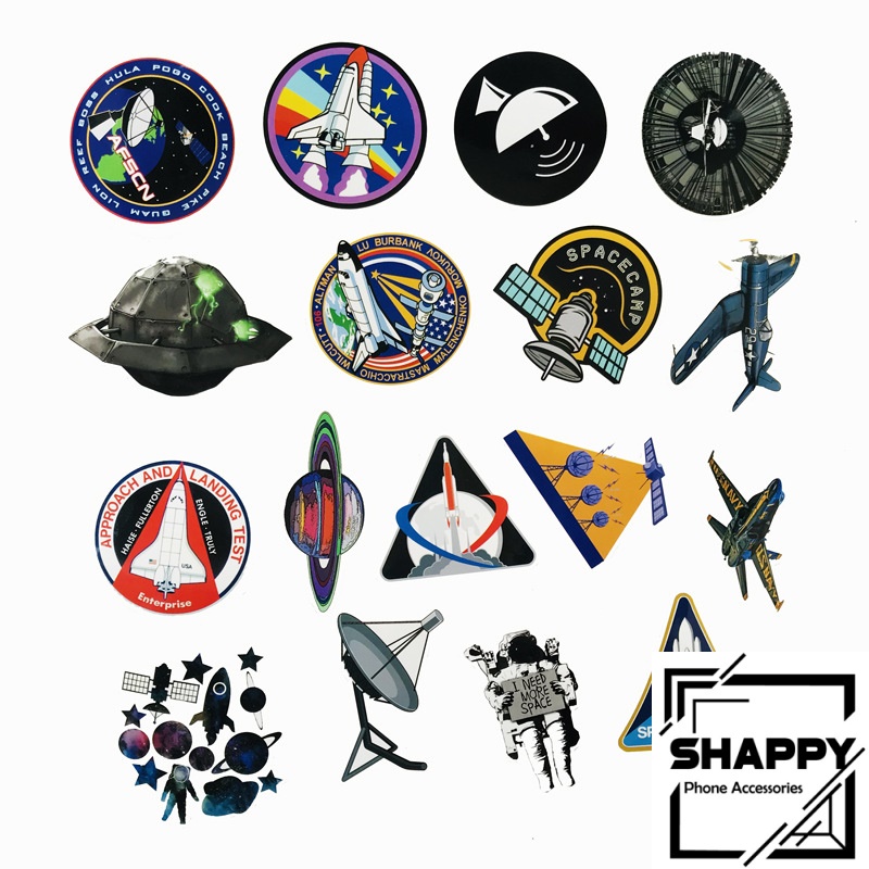 Sticker Dán Space Flight PVC Chống Nước | Dán Điện Thoại | Dán Laptop | Dán Mũ Bảo Hiểm | Dán Vali [Shappy Shop]