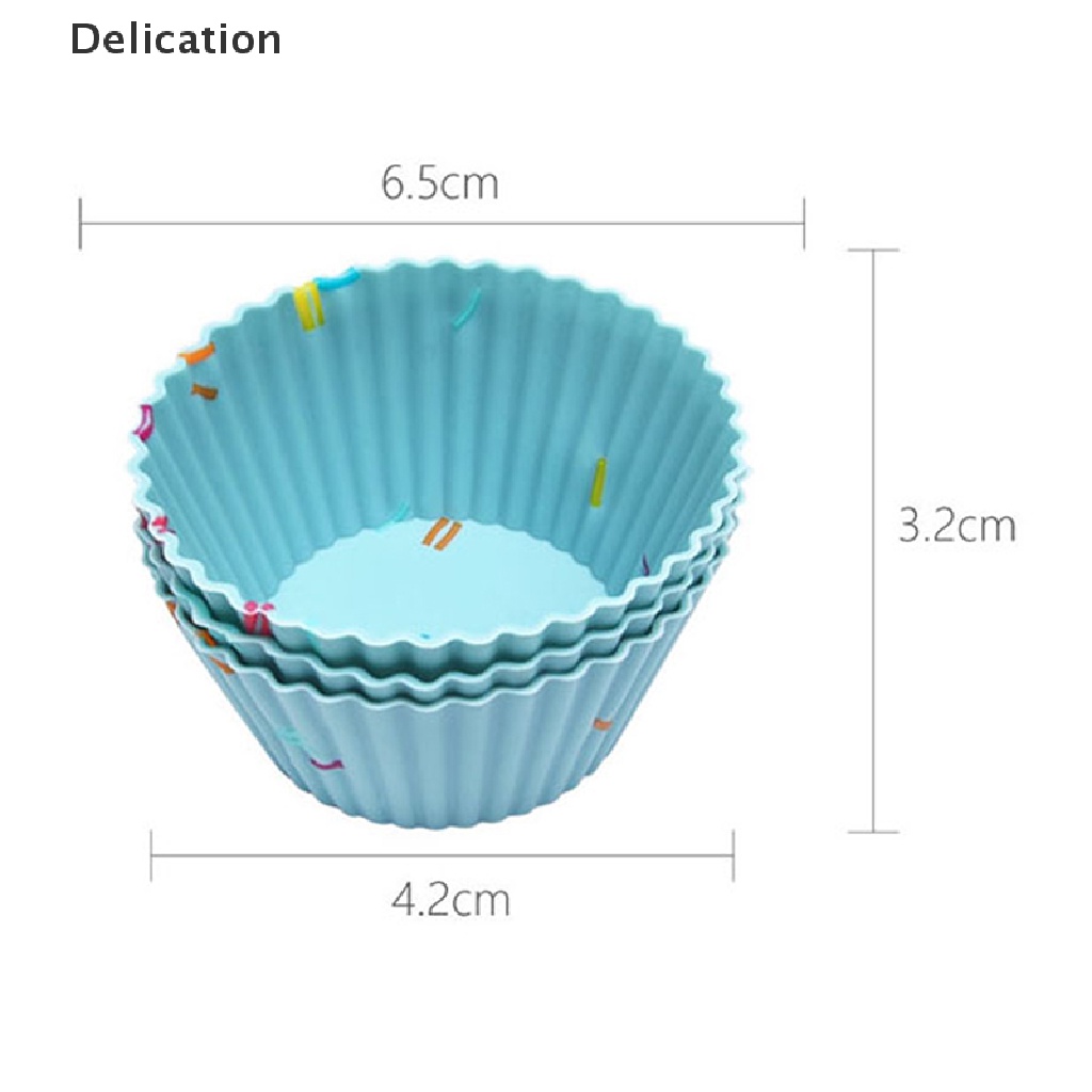 Set 6 Khuôn Silicone Làm Bánh Muffin Có Thể Tái Sử Dụng Tiện Lợi