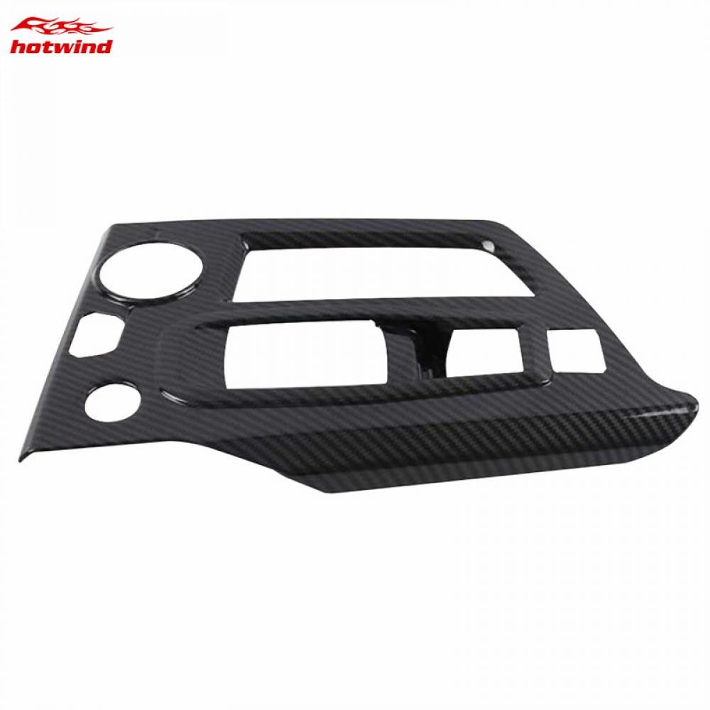 Hw Miếng Dán Bảng Điều Khiển Cần Gạt Số Họa Tiết Sợi Carbon Màu Bạc Trang Trí Nội Thất Cho Peugeot 3008 GT 5008 2016- 2018