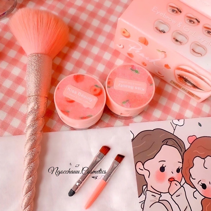 BỘT TÁN MÀY & GEL KẺ MẮT 2in1 PEACH | BigBuy360 - bigbuy360.vn