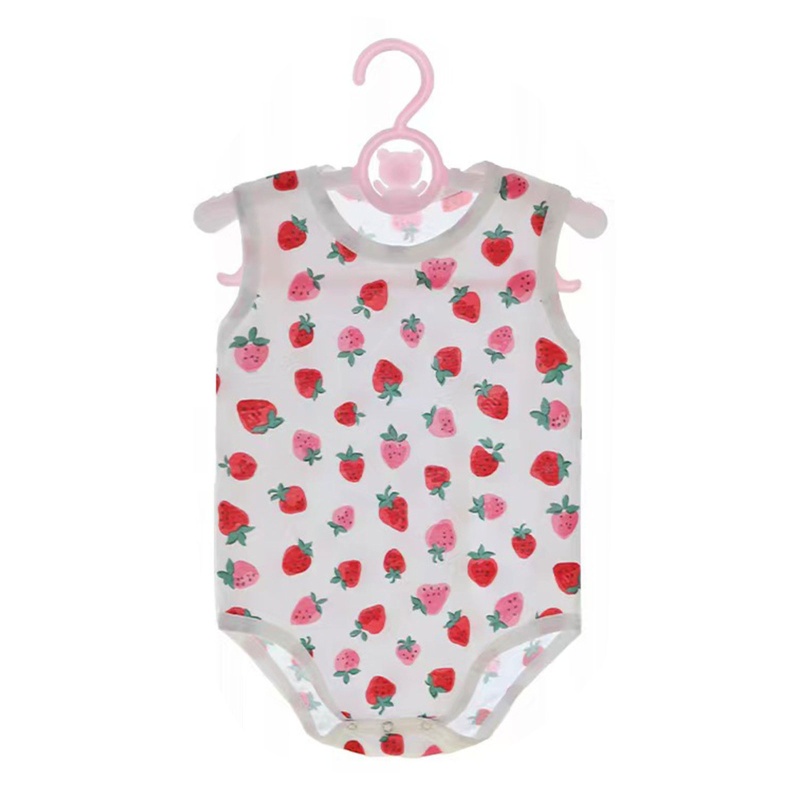 Bộ Áo Liền Quần Cotton Không Tay In Hoạt Hình Dành Cho Trẻ Sơ Sinh