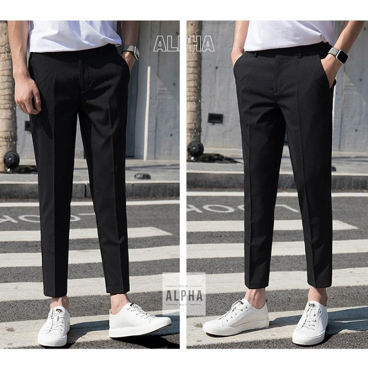 Quần tây âu (2 Màu ĐEN XANH) Nam Nữ Unisex [Thời trang nam] | BigBuy360 - bigbuy360.vn