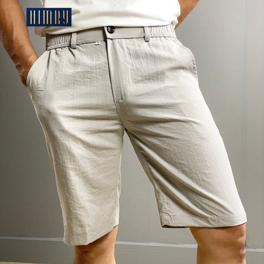 Quần short đũi nam,quần đùi ngắn nam lững ống rộng đen đẹp cạp chun, lưng thun HIMRY | BigBuy360 - bigbuy360.vn