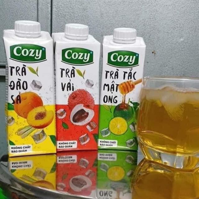 {Lẻ 1 Hộp 225ml} Trà Hoa Quả Cozy Uống Liền