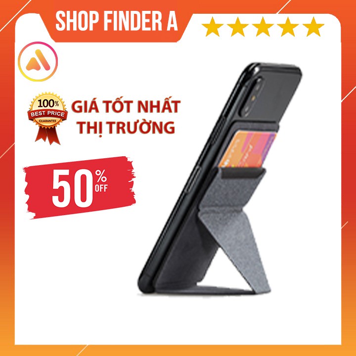 (M.O.F.T)Giá đỡ điện thoại đa năng từ tính gắn xe hơi có ngăn chứa thẻ ATM cho mọi loại smartphone