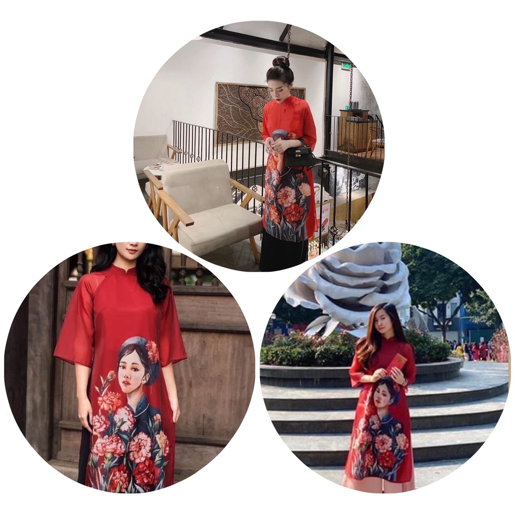 Cách Tân  Đỏ Hình Cô Gái Mẫu Siêu Hot