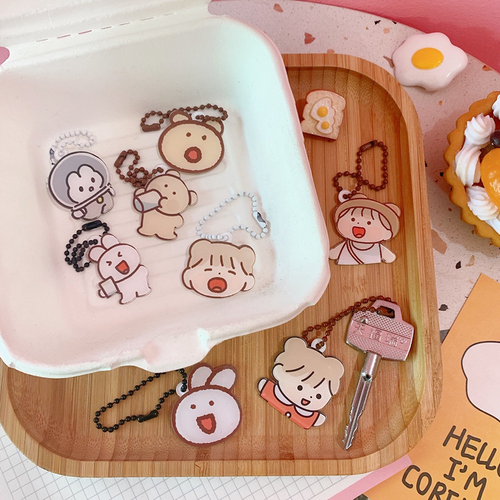 Móc Khóa Hình Động Vật Hoạt Hình Xinh Xắn