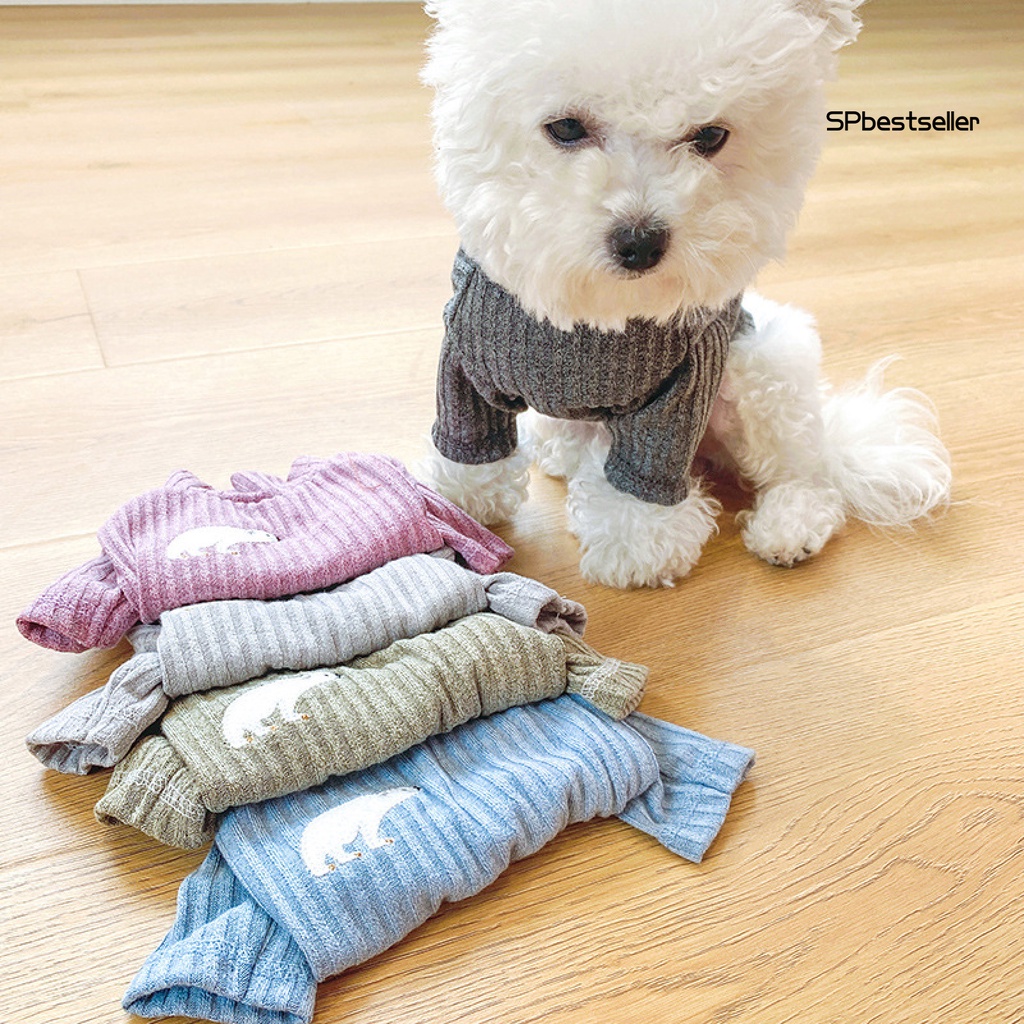 Áo thun tay dài cổ cao thoải mái thời trang mùa thu cho thú cưng