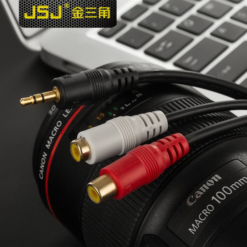 [Mã ELORDER5 giảm 10k đơn 20k] Cáp chuyển jack 3.5 ra 2 đầu hoa sen RCA dài 1.5M cao cấp JSJ