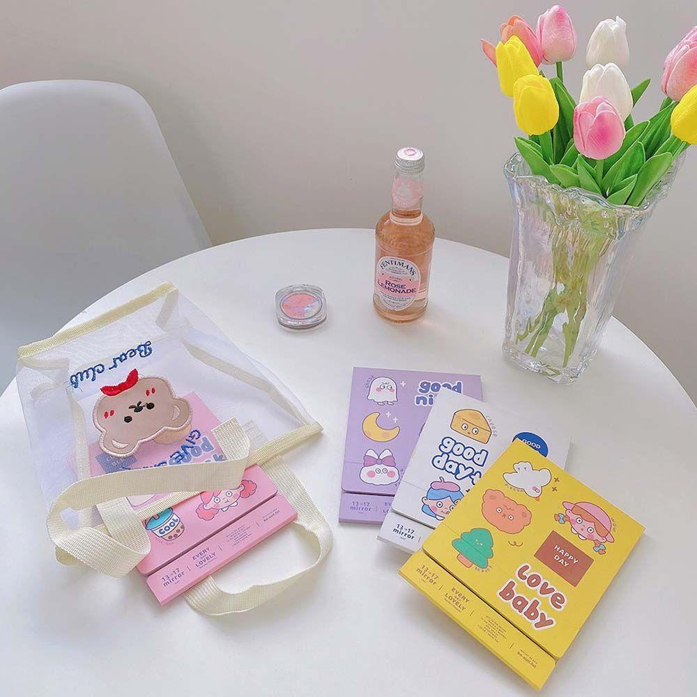 Gương Trang Điểm Gấp Gọn Họa Tiết Hoạt Hình Dễ Thương