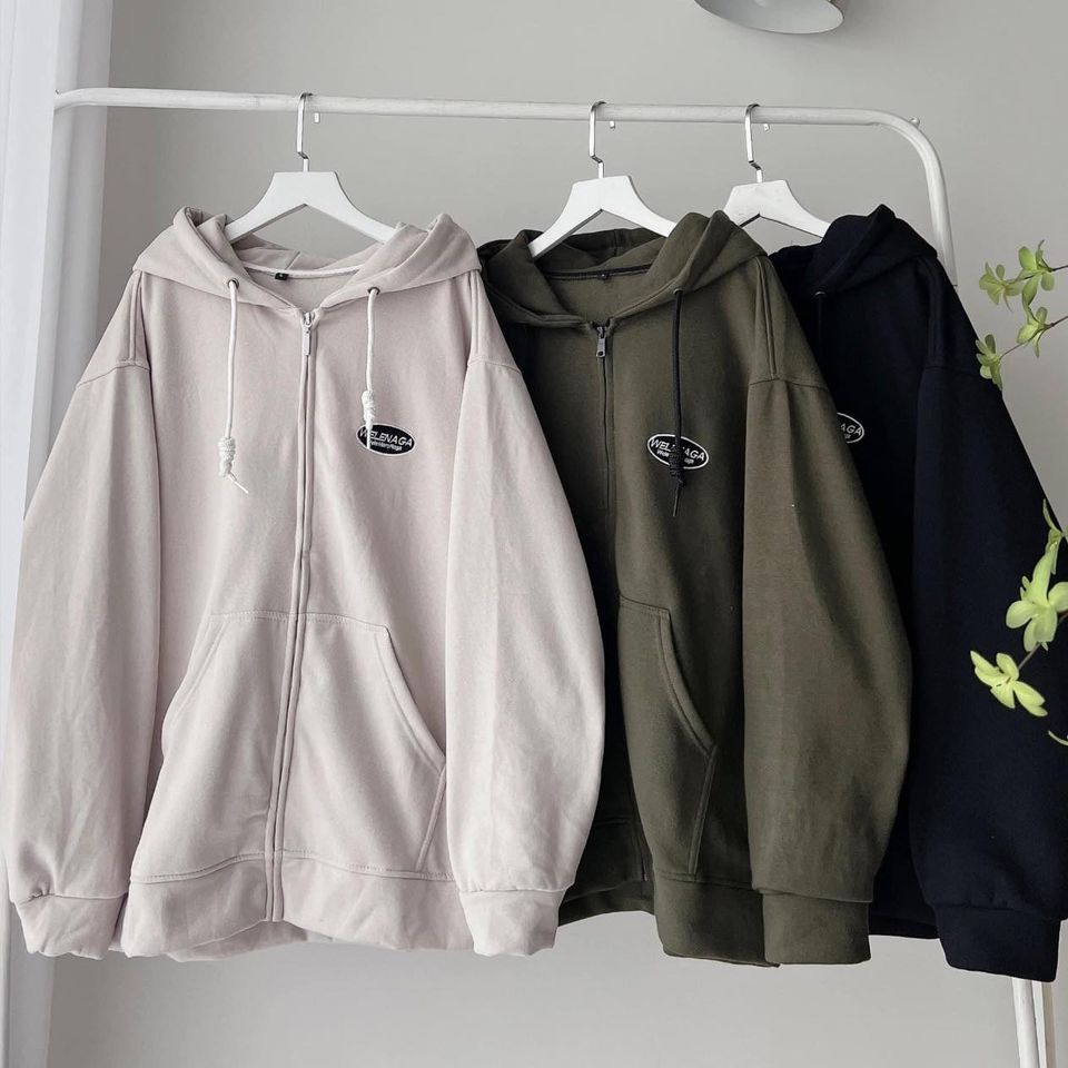 [sẵn]Áo khoác tay dài form rộng chữ NAGA (ảnh thật tại shop) Tanazi Closet