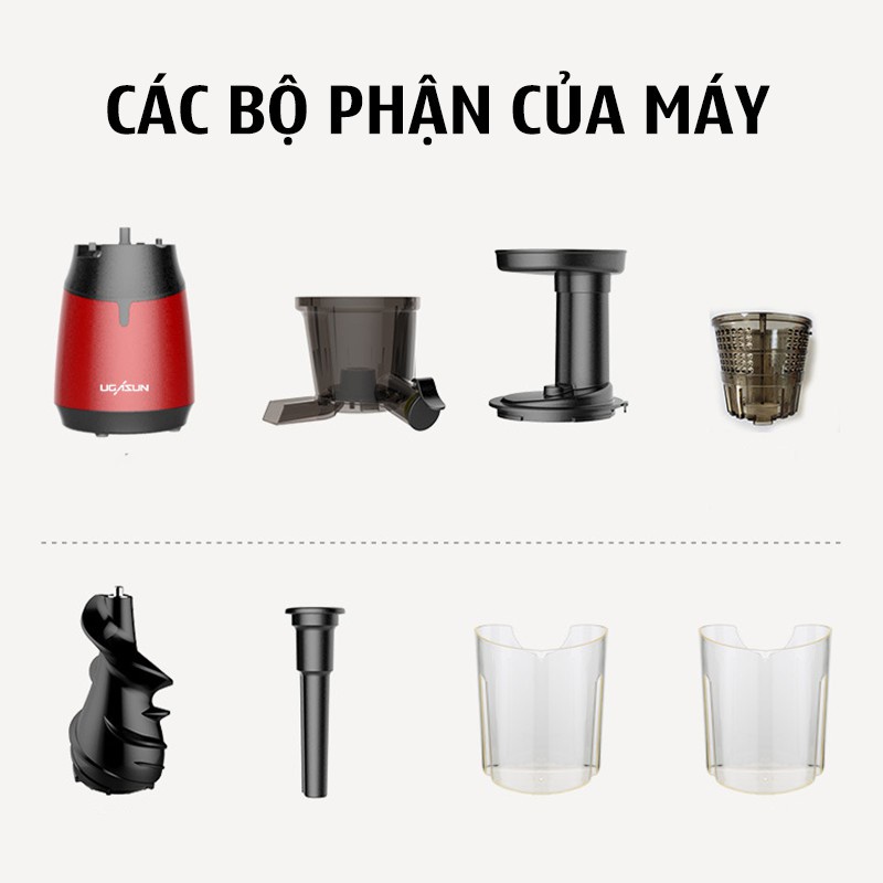 Máy Ép Chậm Máy Ép Trái Cây, Ép Hoa Quả Đa Năng Siêu Sạch An Toàn Tiện Lợi Bảo Hành [12 Tháng]